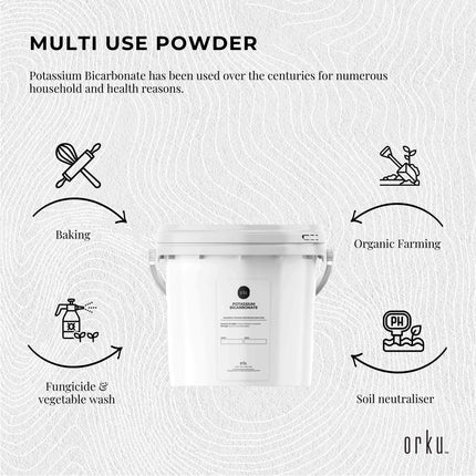 5Kg Organic Potassium Bicarbonate Powder Tub - Food Grade FCC for Brewing Baking.