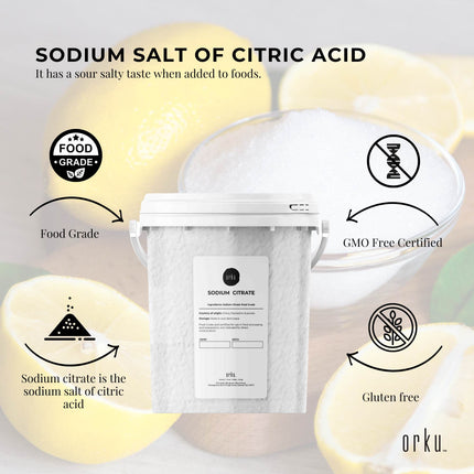 1.3Kg Sodium Citrate Powder Tub - Trisodium Food Grade Salt Acid Preservative.