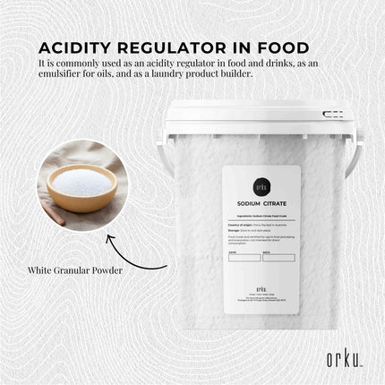 1.3Kg Sodium Citrate Powder Tub - Trisodium Food Grade Salt Acid Preservative.