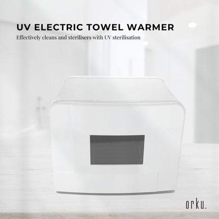 Orku 8L White Electric Towel Warmer UV Steriliser Cabinet Salon Heat Sanitiser.