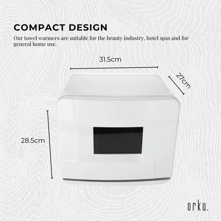 Orku 8L White Electric Towel Warmer UV Steriliser Cabinet Salon Heat Sanitiser.