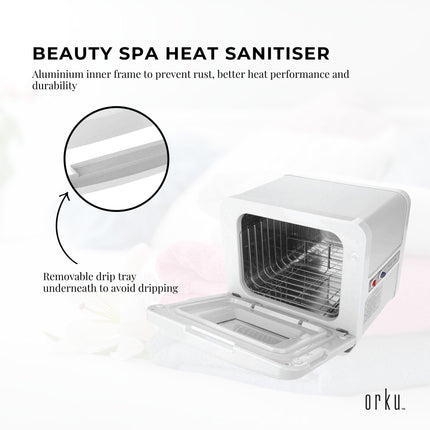 Orku 8L White Electric Towel Warmer UV Steriliser Cabinet Salon Heat Sanitiser.