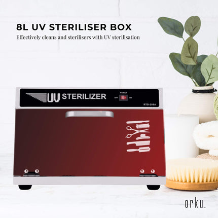 Orku 8L UV Steriliser Box Beauty Equipment Sanitising Salon Nail Tool Sterilizer.