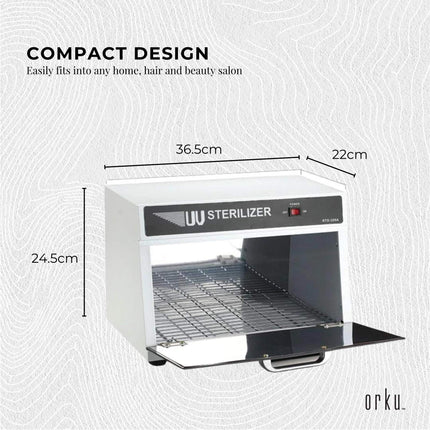 Orku 8L UV Steriliser Box Beauty Equipment Sanitising Salon Nail Tool Sterilizer.