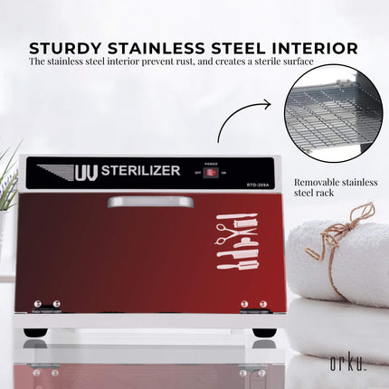 Orku 8L UV Steriliser Box Beauty Equipment Sanitising Salon Nail Tool Sterilizer.