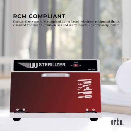 Orku 8L UV Steriliser Box Beauty Equipment Sanitising Salon Nail Tool Sterilizer.