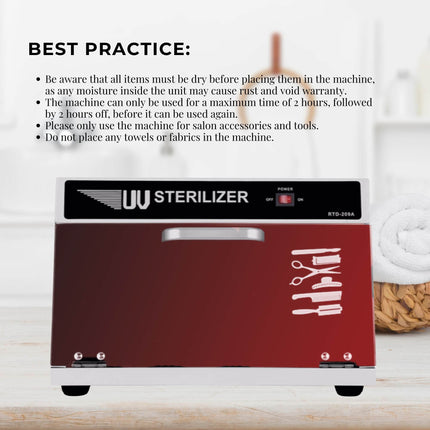 Orku 8L UV Steriliser Box Beauty Equipment Sanitising Salon Nail Tool Sterilizer.