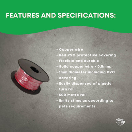 500m Dog Underground Boundary Fence Wire Invisible Cable - For TP16 Collar.