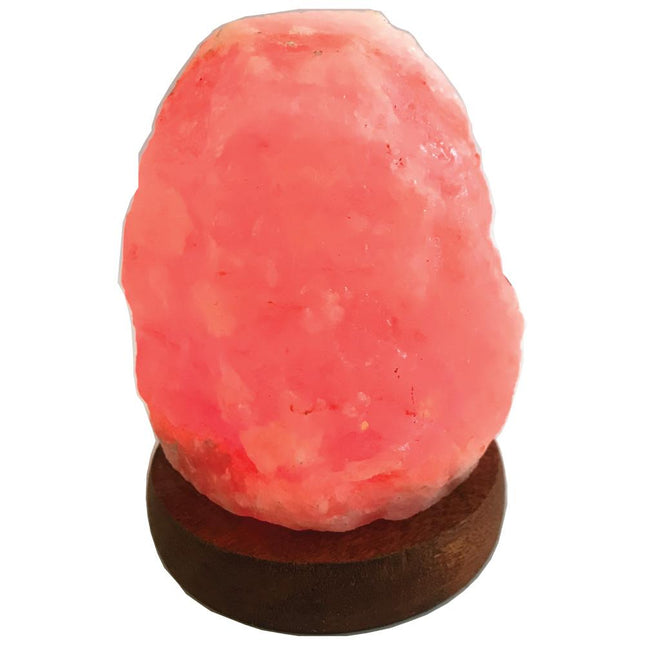 Orku Red USB Himalayan Pink Salt Lamp - Coloured Light Mini Natural Rock Crystal.