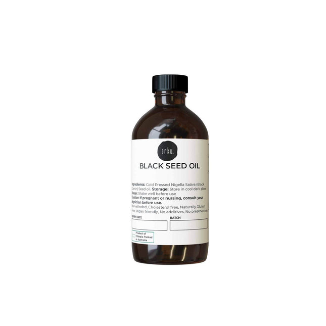 Orku 100ml Pure Black Seed Oil Cold Pressed 100% Ethiopian Nigella Sativa Cumin.