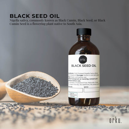 Orku 100ml Pure Black Seed Oil Cold Pressed 100% Ethiopian Nigella Sativa Cumin.