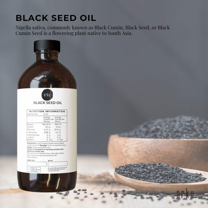 Orku 500ml Pure Black Seed Oil Cold Pressed 100% Ethiopian Nigella Sativa Cumin.