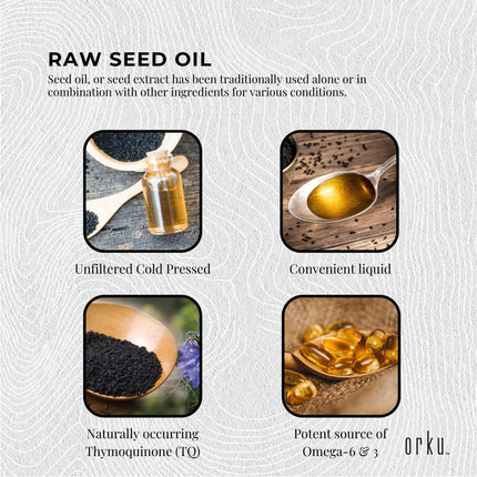 Orku 25ml Pure Black Seed Oil Cold Pressed 100% Ethiopian Nigella Sativa Cumin.