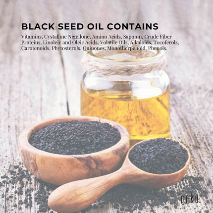 Orku 25ml Pure Black Seed Oil Cold Pressed 100% Ethiopian Nigella Sativa Cumin.