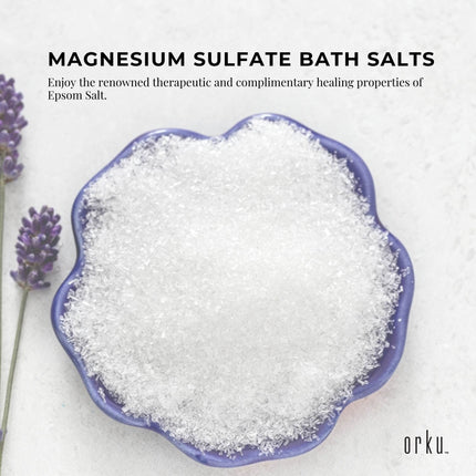 Orku 1Kg Epsom Salt - Magnesium Sulphate Bath Salts Skin Body.