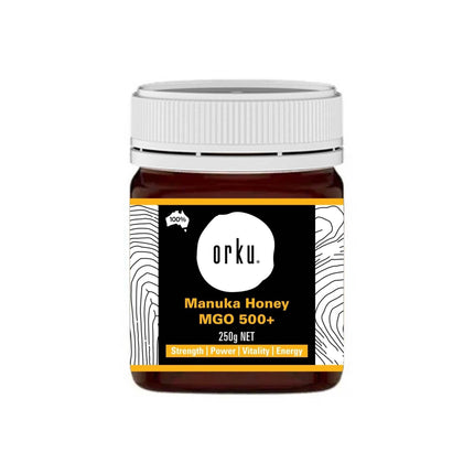 Orku 250g MGO 500+ Australian Manuka Honey - 100% Raw Natural Pure Jelly Bush.