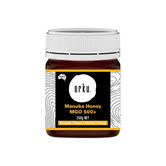 Orku 250g MGO 500+ Australian Manuka Honey - 100% Raw Natural Pure Jelly Bush.