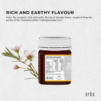 Orku 250g MGO 500+ Australian Manuka Honey - 100% Raw Natural Pure Jelly Bush.