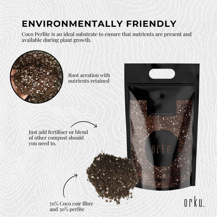 10L Premium Coco Perlite Mix - 70% Coir Husk 30% Hydroponic Plant Growing Medium.