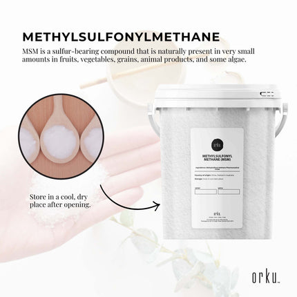 800g MSM Powder or Crystals Tub - 99% Pure Methylsulfonylmethane Dimethyl Sulfone.