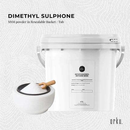 3Kg MSM Powder or Crystals Tub - 99% Pure Methylsulfonylmethane Dimethyl Sulfone.