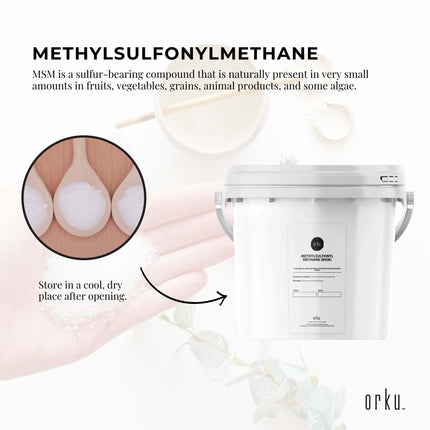 3Kg MSM Powder or Crystals Tub - 99% Pure Methylsulfonylmethane Dimethyl Sulfone.