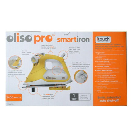 AU Plug Oliso Pro Iron iTouch Smart Technology Clothes Steamer Quilting TG1100.