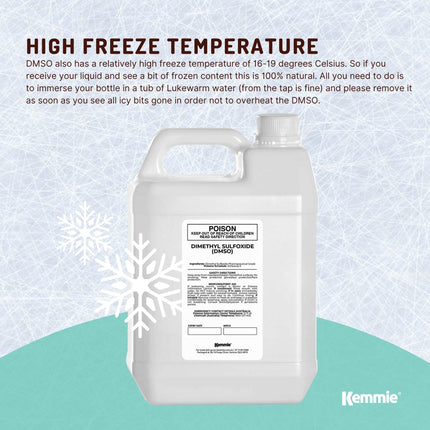 Kemmie 5L DMSO Liquid 99.9% Pure -  USP Grade Dimethyl Sulfoxide Solvent Bulk.