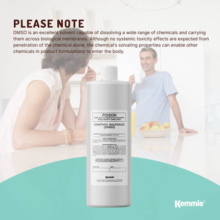 Kemmie 500ml DMSO Liquid 99.9% Pure -  USP Grade Dimethyl Sulfoxide Solvent.