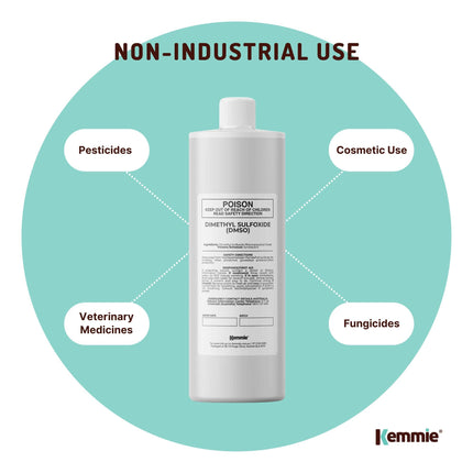 Kemmie 250ml DMSO Liquid 99.9% Pure - USP Grade Dimethyl Sulfoxide Solvent.