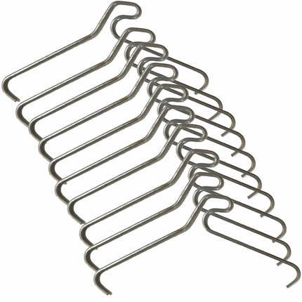 10 Pack 76mm (3") Brick Wall Hooks - Clips Hangers For Pictures Plants.