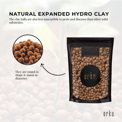 1L Hydro Clay Balls - Natural Premium Hydroponic Expanded Plant Growing Medium.