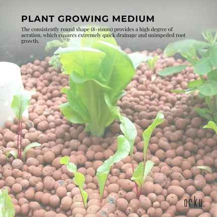 1L Hydro Clay Balls - Natural Premium Hydroponic Expanded Plant Growing Medium.