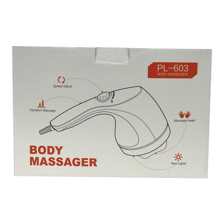 Full Body Vibration Handheld Massager - 4 Massage Heads Neck Shoulders Back Legs.