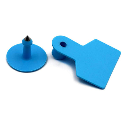100x Cattle Ear Tags 5x4cm Set Cow Sheep Goat Blue Small Blank Livestock Label.