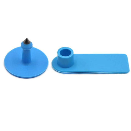100x Cattle Ear Tags 5x2cm Set - Small Blue Cow Sheep Pig Blank Livestock Labels.