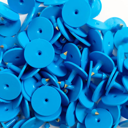 1-100 Cattle Number Ear Tags 6x7.5cm Set - Medium Blue Cow Sheep Livestock Label.