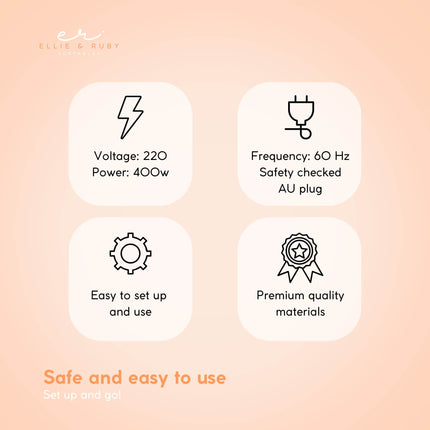 Ellie & Ruby 2-in-1 Facial Hair Steamer Ozone Steam Machine Portable Tabletop.