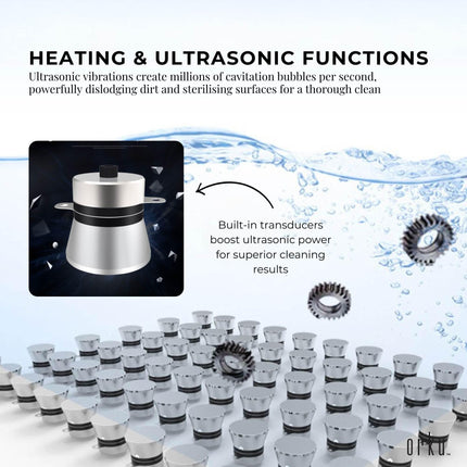 30L Digital Ultrasonic Cleaner Jewelry Ultra Sonic Bath Degas Parts Cleaning.