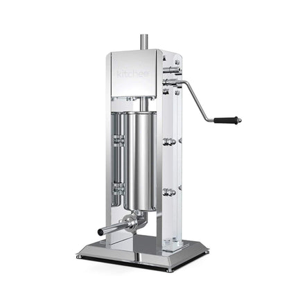 Kitchee 5L Manual Vertical Sausage Filler - Stainless Stuffer Meat Press Machine.