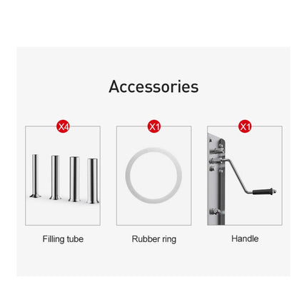 Kitchee 5L Manual Vertical Sausage Filler - Stainless Stuffer Meat Press Machine.