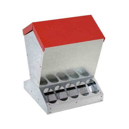 10kg Automatic Chook Chicken Feeder Poultry Auto Trough Galvanised Metal Feeders.