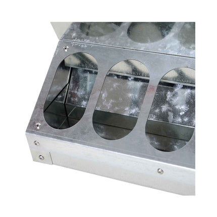 10kg Automatic Chook Chicken Feeder Poultry Auto Trough Galvanised Metal Feeders.