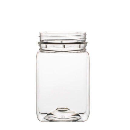 10x 500g Plastic Honey Jars + Lids - Square Clear Food Grade Packaging Containers.
