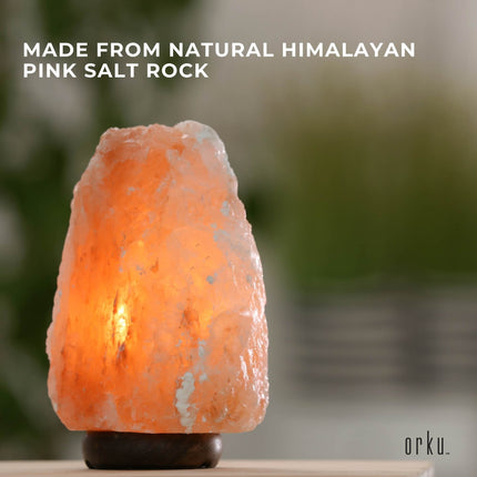 12V 12W 2-3 Kgs Himalayan Pink Salt Lamp Natural Rock Crystal Light Bulb On/Off.