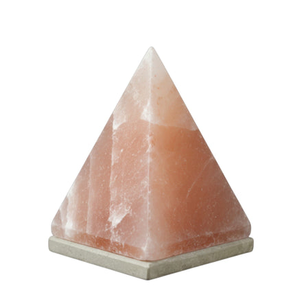 12V 12W Pyramid Himalayan Pink Salt Lamp Carved Rock Crystal Light Bulb On/Off.