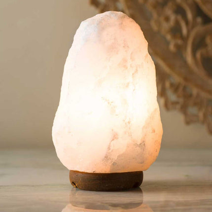 12V 12W 1-2Kg Himalayan White Salt Lamp Crystal Rock Natural Shape Unique Lamps.