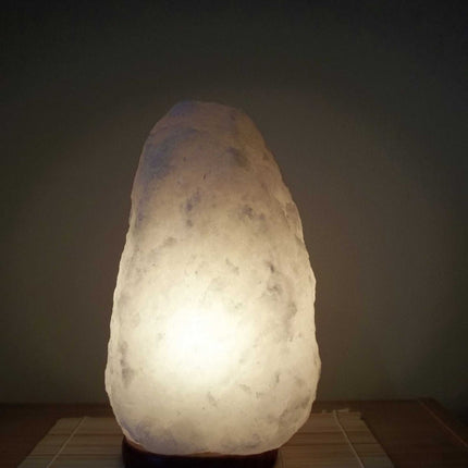 12V 12W 1-2Kg Himalayan White Salt Lamp Crystal Rock Natural Shape Unique Lamps.