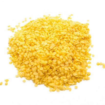 Orku 10Kg Organic Beeswax Pellets Yellow - Cosmetic Grade Bees Wax Pastilles Bulk.
