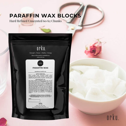 400g Paraffin Wax Blocks - Refined Hard Unscented 60/62 Chunk Candle Soap Making.